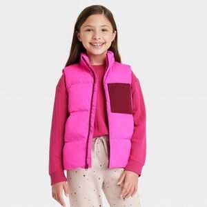 Cat & Jack girls pink vest, 2T